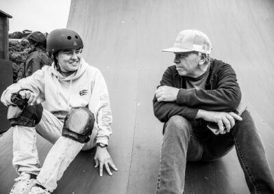 Louis Newman and Craig Harris relaxing at the Wellington Ramp Riot.