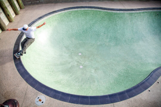Chase Collins, frontside feeble grind.