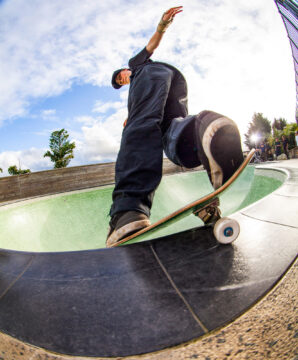 Keefer Wilson, backside Smith grind.