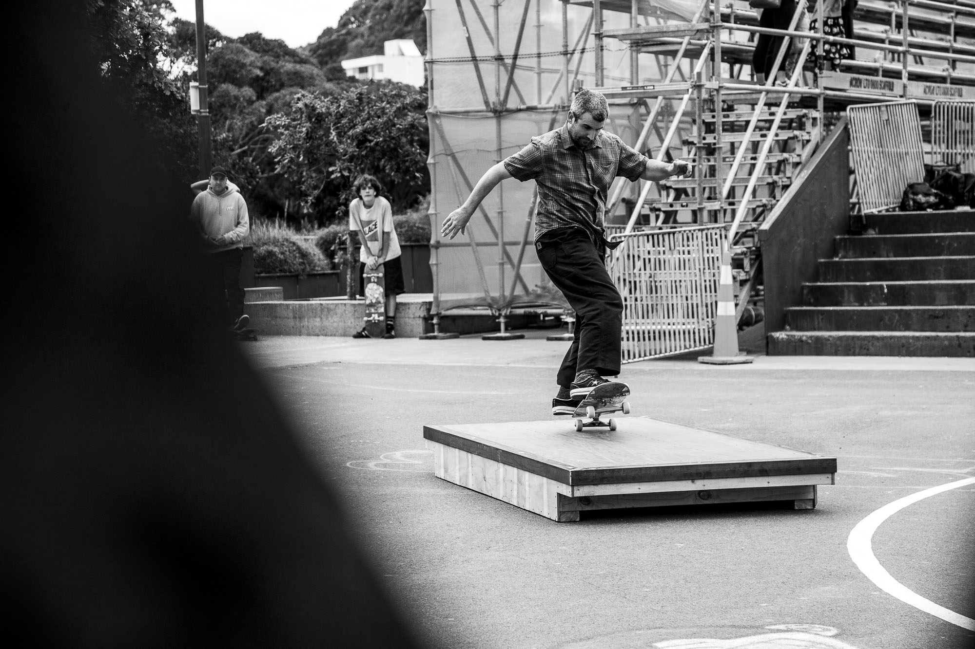Skateboarding at the Manual Pad Jam event at Waitangi in October 2022 as part of Bowlzilla,