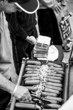 Skateboarding at the Manual Pad Jam event at Waitangi in October 2022 as part of Bowlzilla,
