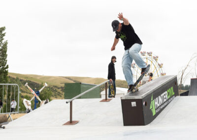 James Kingston backside bluntslides during DuckBrewe 5 at the Rolling Meadows music festival.