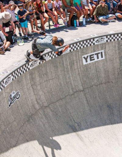 Eddie Acres, backside Smith grind.