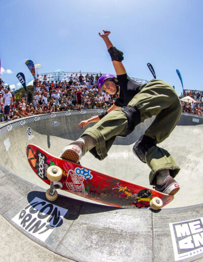 Aaliyah Wilson, feeble grind to fakie.