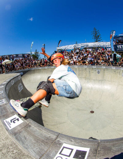 Yeva Butler, frontside crailslide.