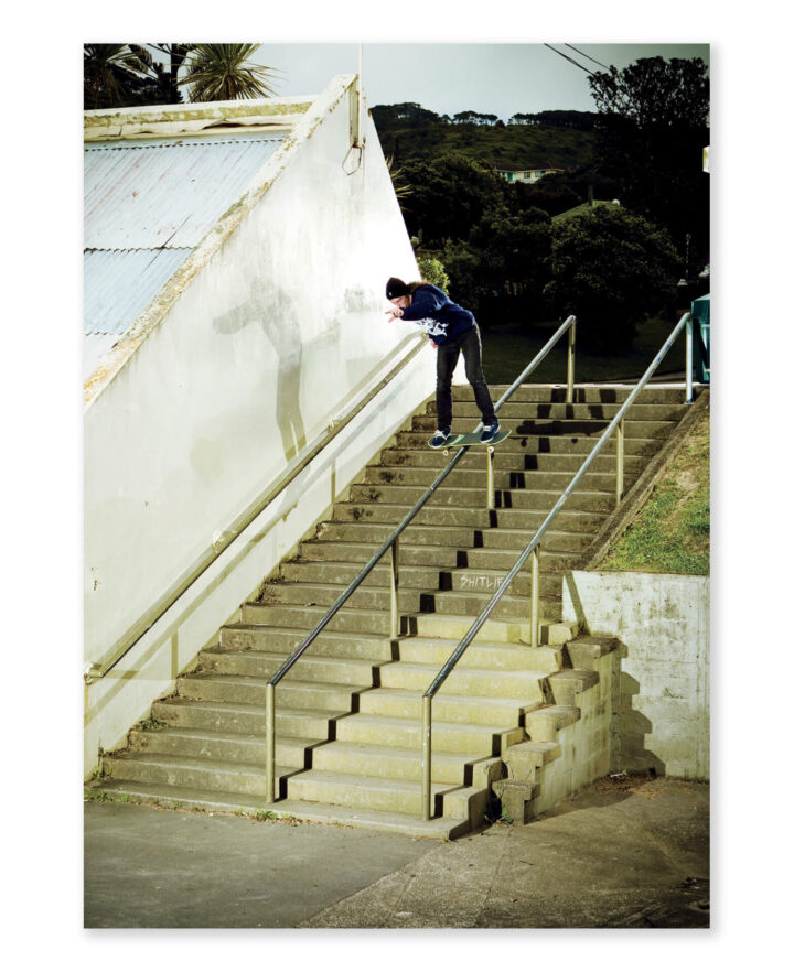 Adam Kinsman, boardslide, Welliington. Photo by David Read