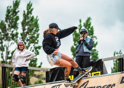 Elly Townshend, rock to fakie. Photo by Natasha Grego.