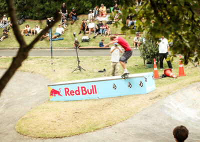 Charlie Aubrey, nollie crooked grind at the Tole Super Bowl 2025. Photo by Connor Hill.