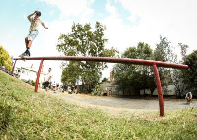 Dante Temara, backside Smith grind at the Tole Super Bowl 2025. Photo by Connor Hill.