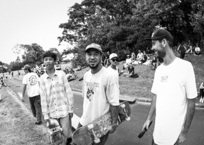 Dante Temara, Corbz and Sly at the Tole Super Bowl 2025. Photo by Connor Hill.