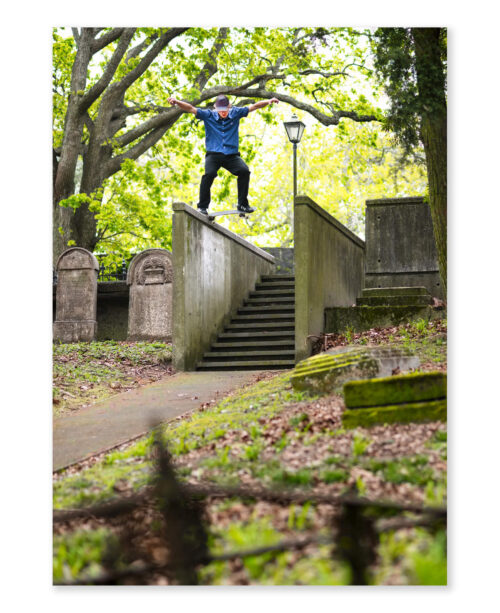 Charlie Aubrey crooked grinding for Manual Magazine, issue 74.