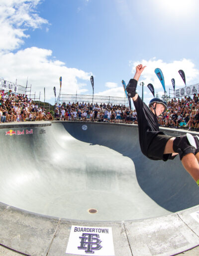 Cooper Mulder, frontside five-0 grind.