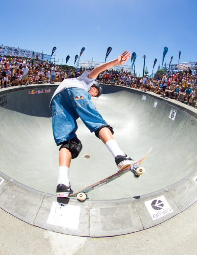 Monty Graham, backside five-0 grind.