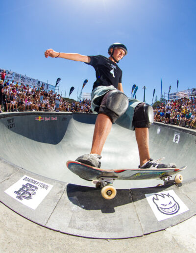 Sage Freeman, frontside 50-50 grind.
