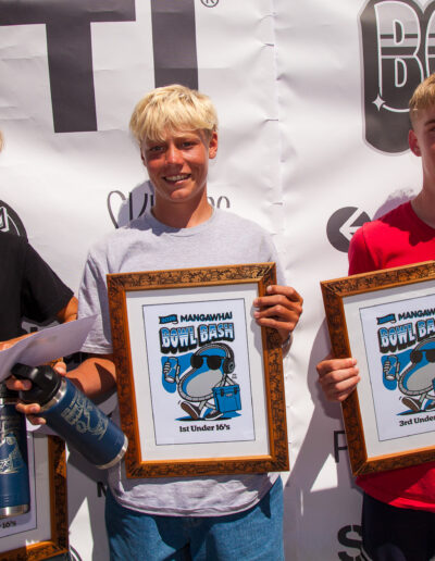 Under 16 Winners: Sage Freeman (2nd), Monty Graham (1st), and James Mulder (3rd).