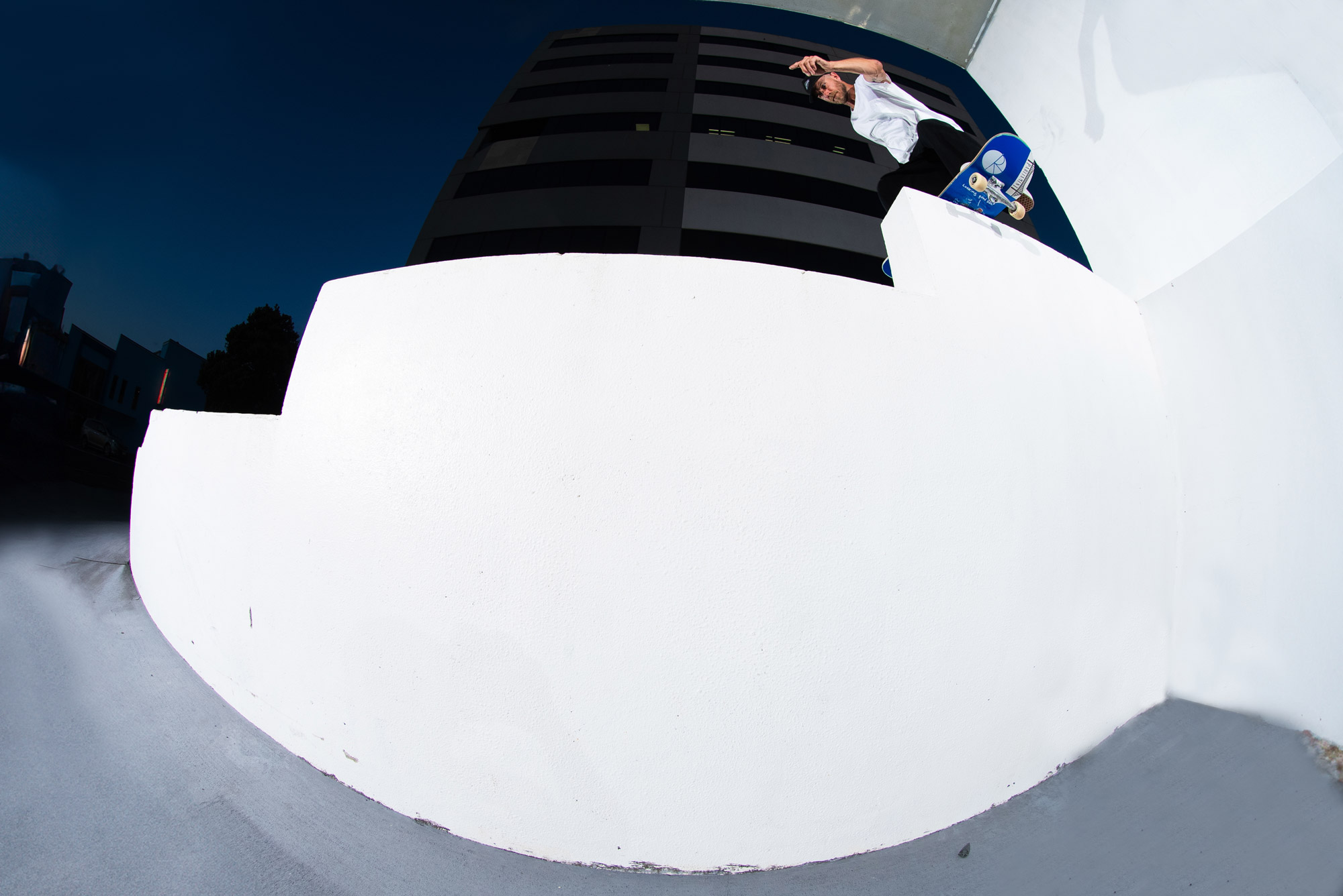 Andrew “Beacho” Beauchamp, boardslide double dropper, New Plymouth. Photo by Ben D‘Ath.