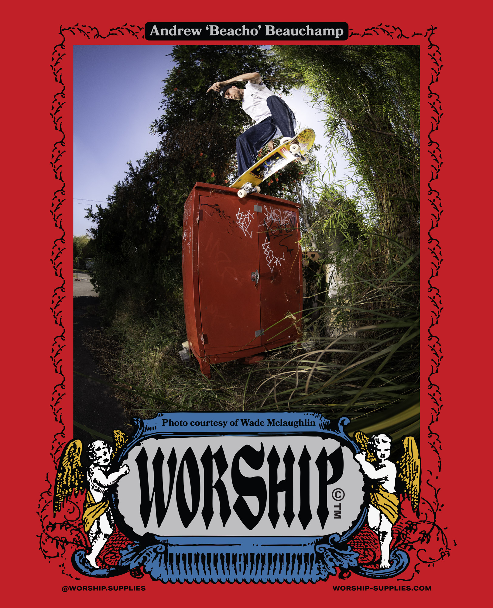 Andrew “Beacho” Beauchamp, Worship Supples Ad from Manual 75.