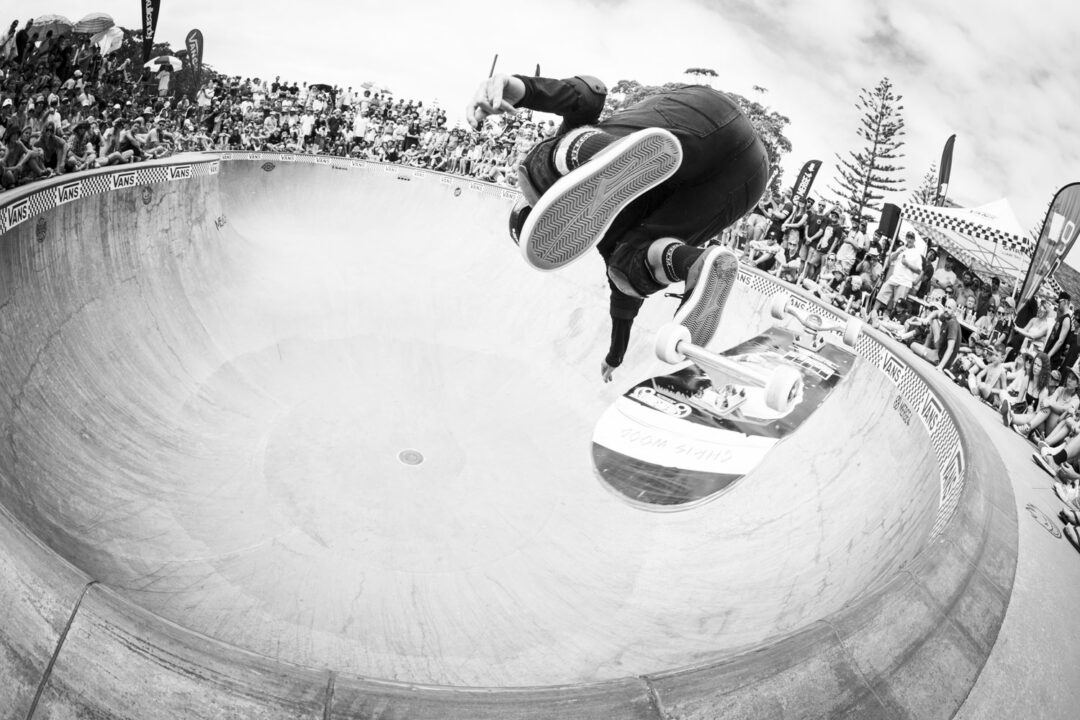 Chris Wood, backside kickflip.