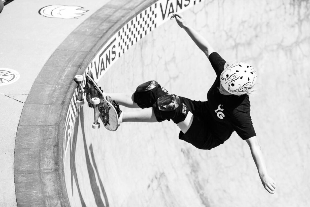 Krysta Attwood, frontside grind. Photo by David Read.