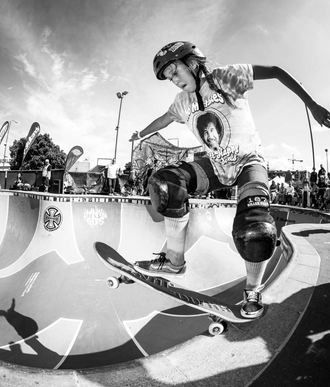 Yeva Sauytska, fakie pivot, Photo by David Read
