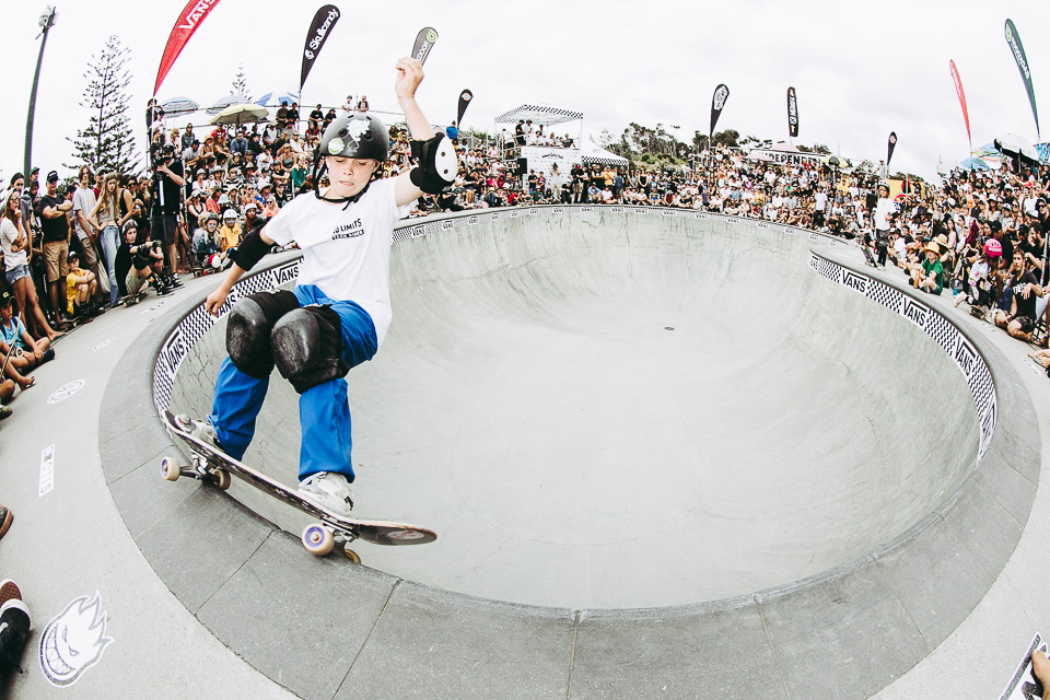 Felix Griffin, frontside 50-50 grind.