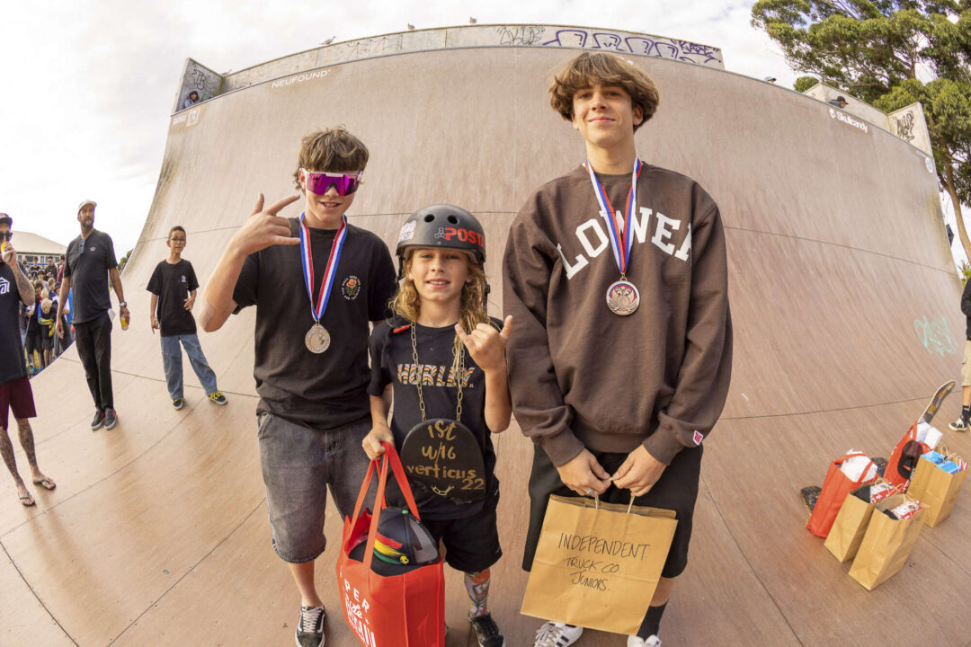 16 and under winners: Flea Griffin, CJ Hawker and Max Hancock-Reid